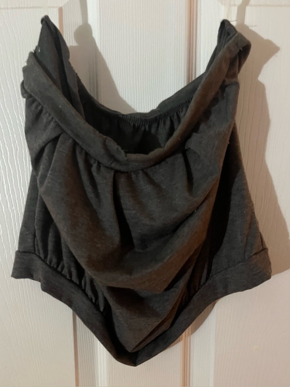 Women's Dark Gray Draped Tank Top